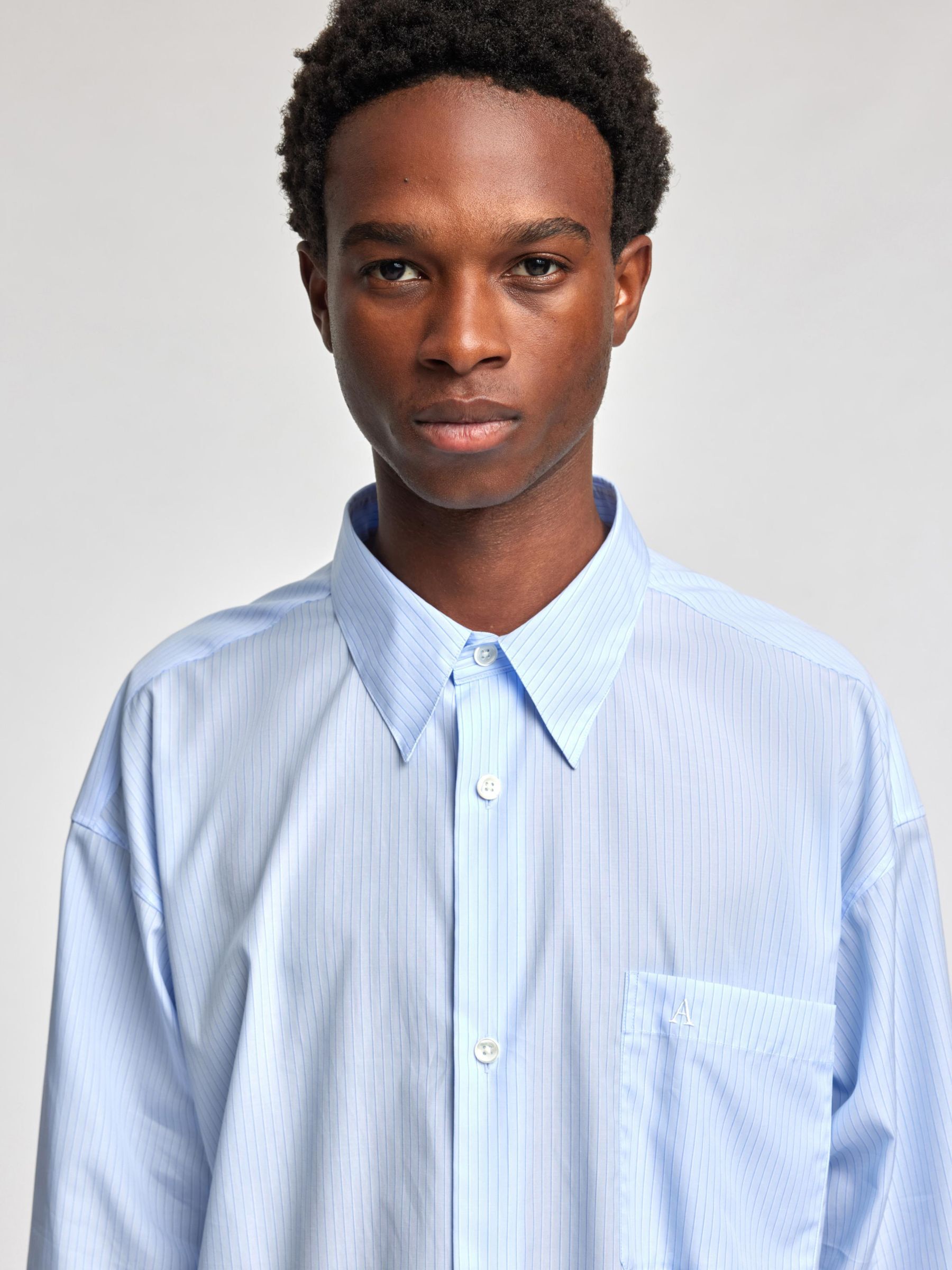 RELAXED FIT SHIRT, Cashmere Blue, highres