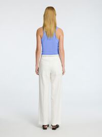RIBBED TANK TOP, Cornflower Blue, highres