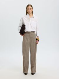 TAILLEUR PANTALON À JAMBE AMPLE, Chocolate Chip, highres