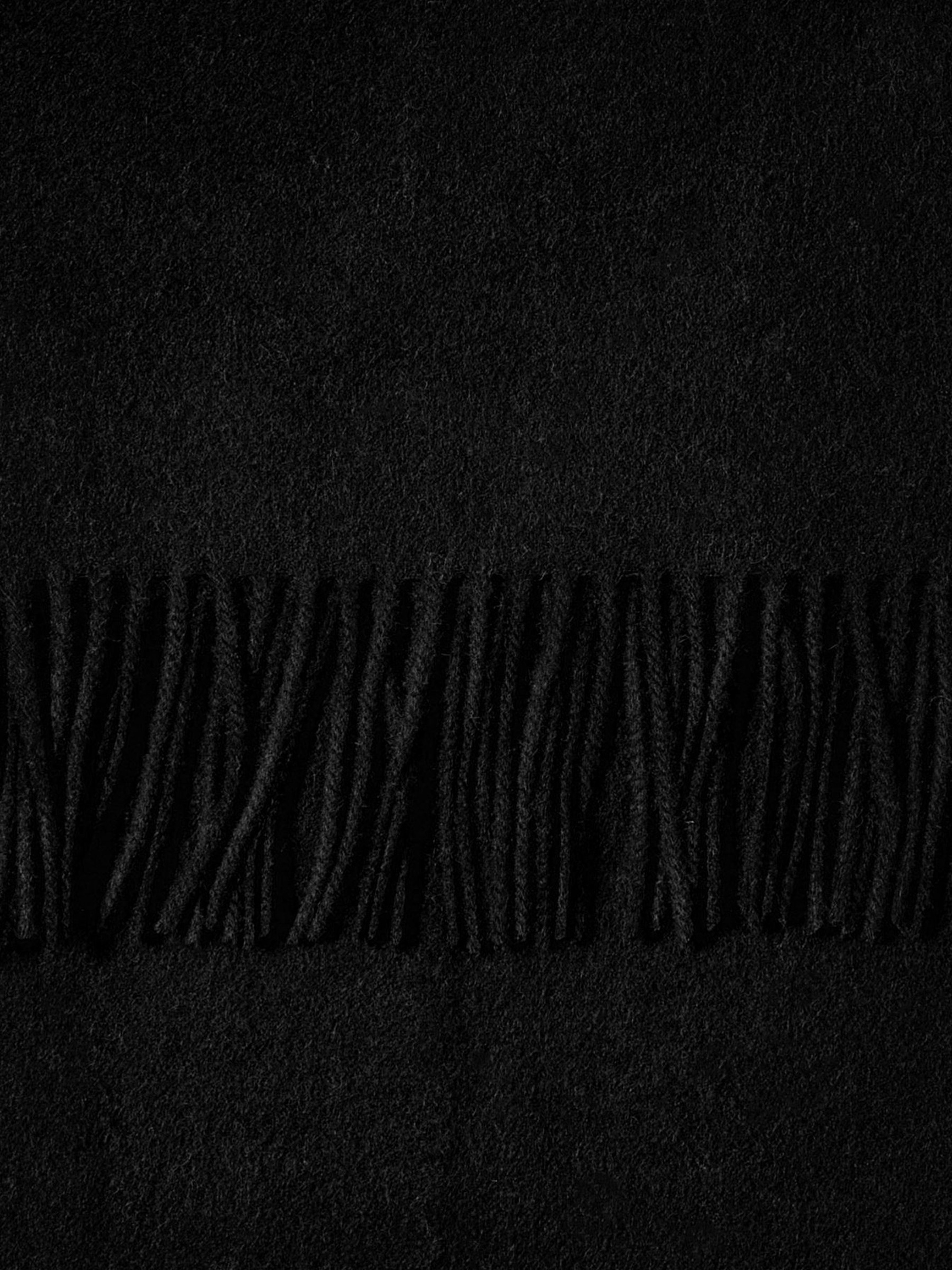 WOOL SCARF, Black, highres