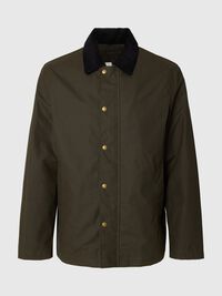 WAXED COTTON JACKET, Grape Leaf, highres