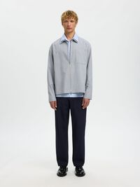 RELAXED FIT OVERSHIRT, Blue Mirage, highres