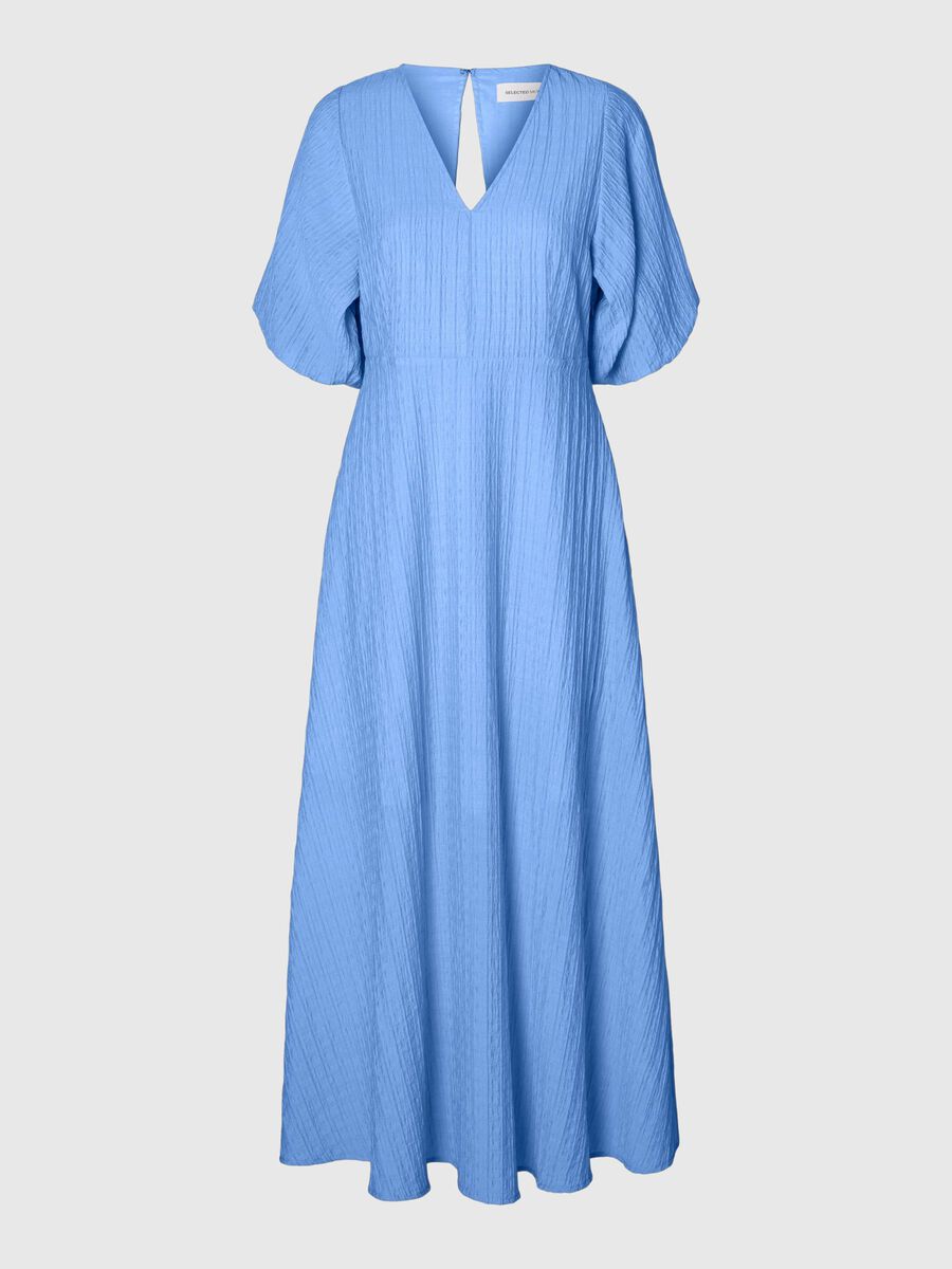 Selected BALLONMOUWEN MAXI JURK, Cornflower Blue, highres - 16098099_CornflowerBlue_001.jpg