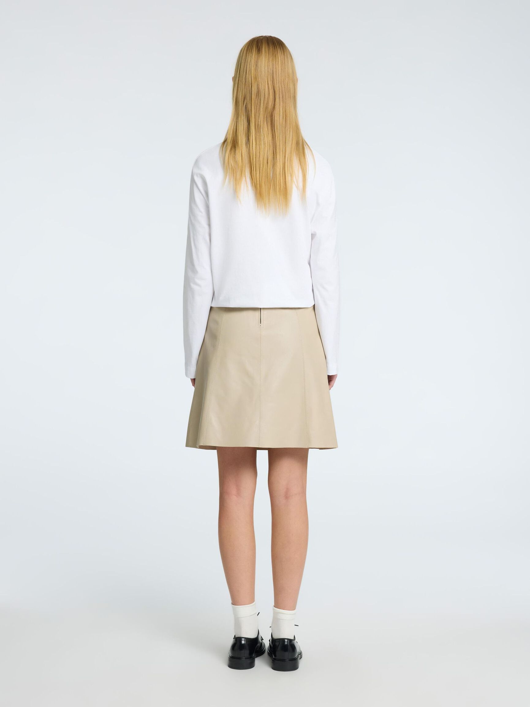 MINI LEATHER SKIRT, Island Fossil, highres