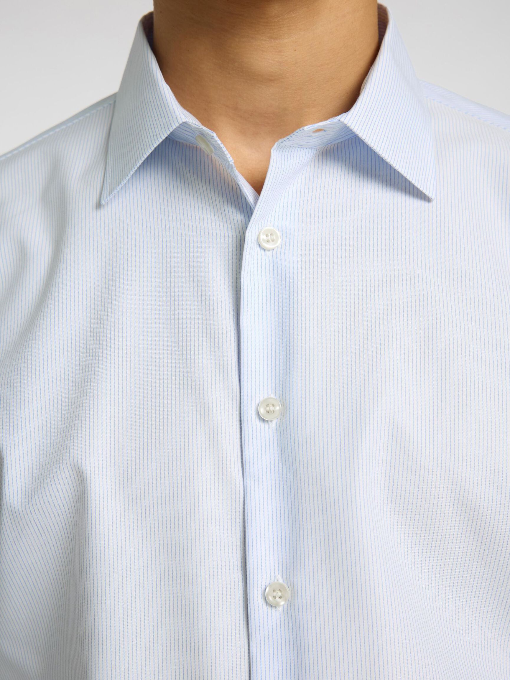 100% BOMULD SLIM FIT SHIRT, White, highres