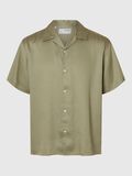 Selected SATIN SHORT SLEEVED SHIRT, Vetiver, highres - 16098137_Vetiver_001.jpg