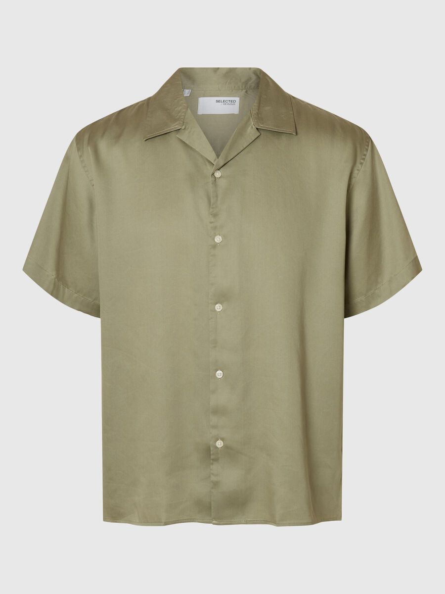 Selected CAMICIA A MANICHE CORTE, Vetiver, highres - 16098137_Vetiver_001.jpg