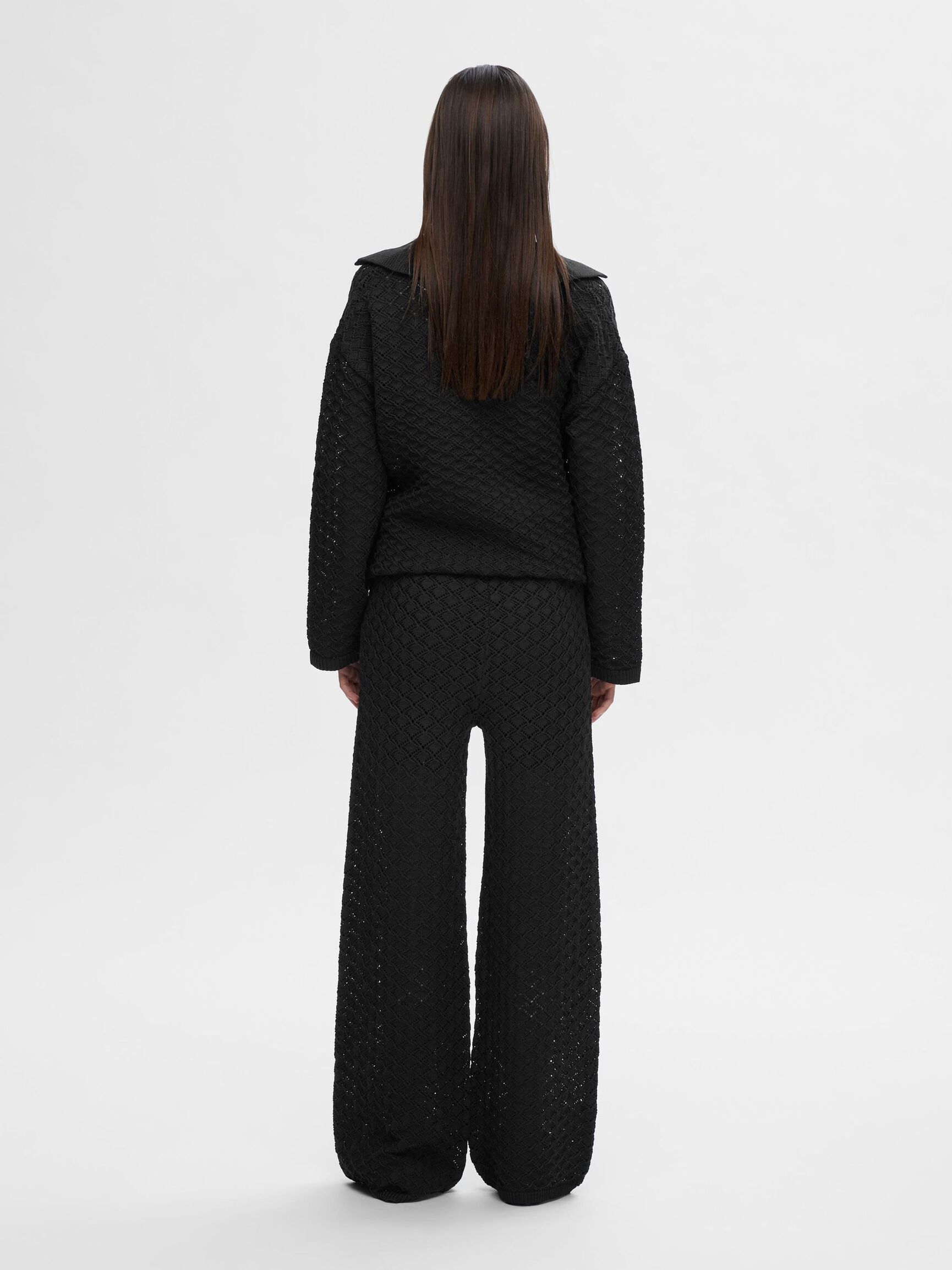 PANTALONI A MAGLIA, Black, highres