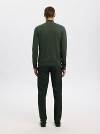 HALF-ZIP STRICKPULLOVER, Forest Night, highres