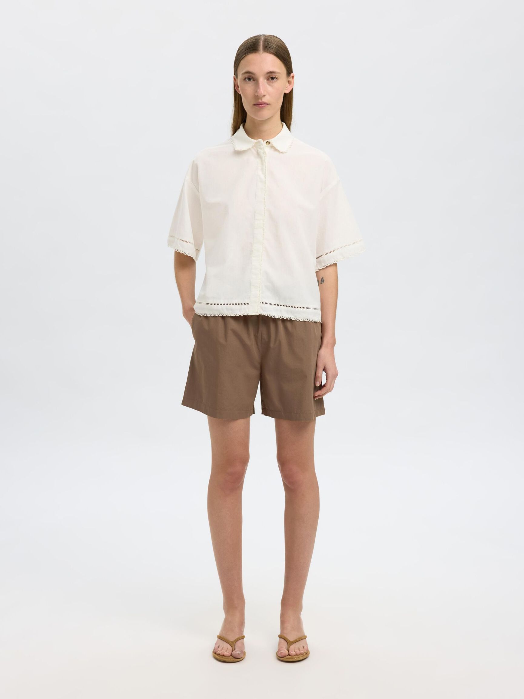 COTTON SHORTS, Coca Mocha, highres