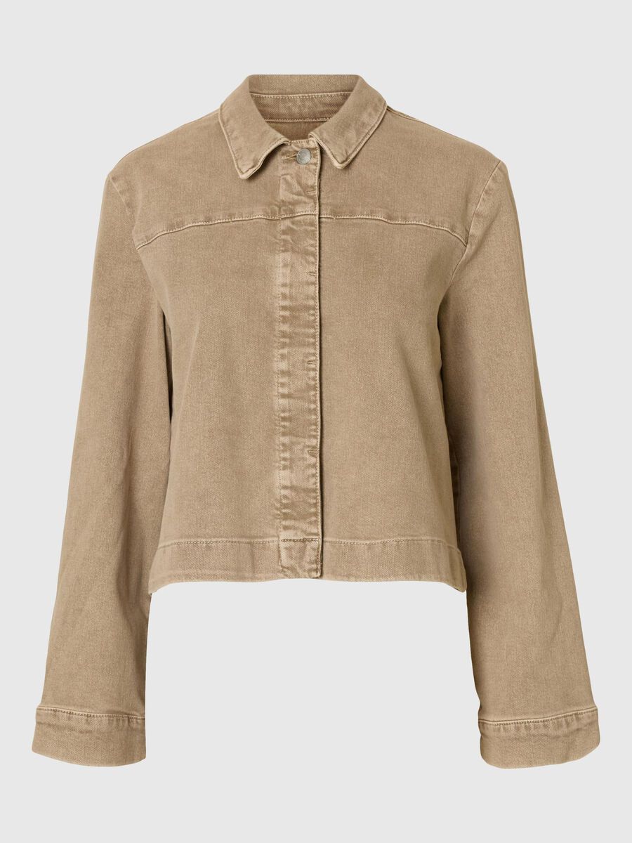 Selected BOXY FIT JEANSJACKE, Beige Denim, highres - 16097327_BeigeDenim_001.jpg