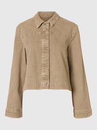 COUPE CARRÉE VESTE EN JEAN, Beige Denim, highres