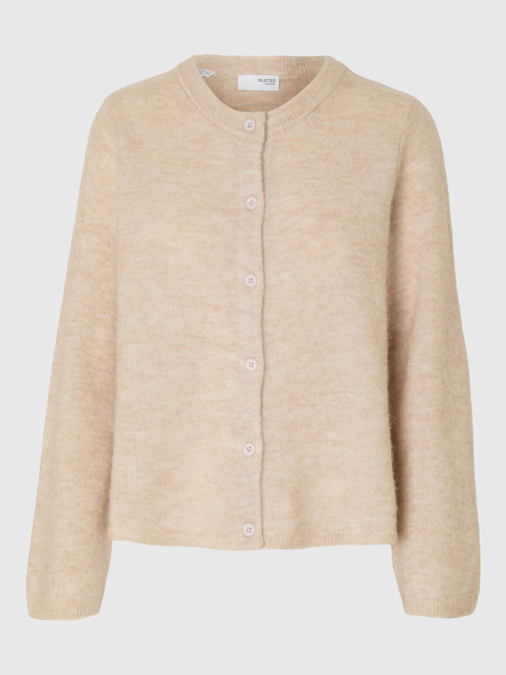 ULDBLANDING STRIKKET CARDIGAN, Birch, highres
