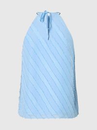 SANS MANCHES TOP DOS NU, Cerulean, highres