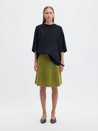 BRUSHED KNITTED SKIRT, Cardamom Seed, highres