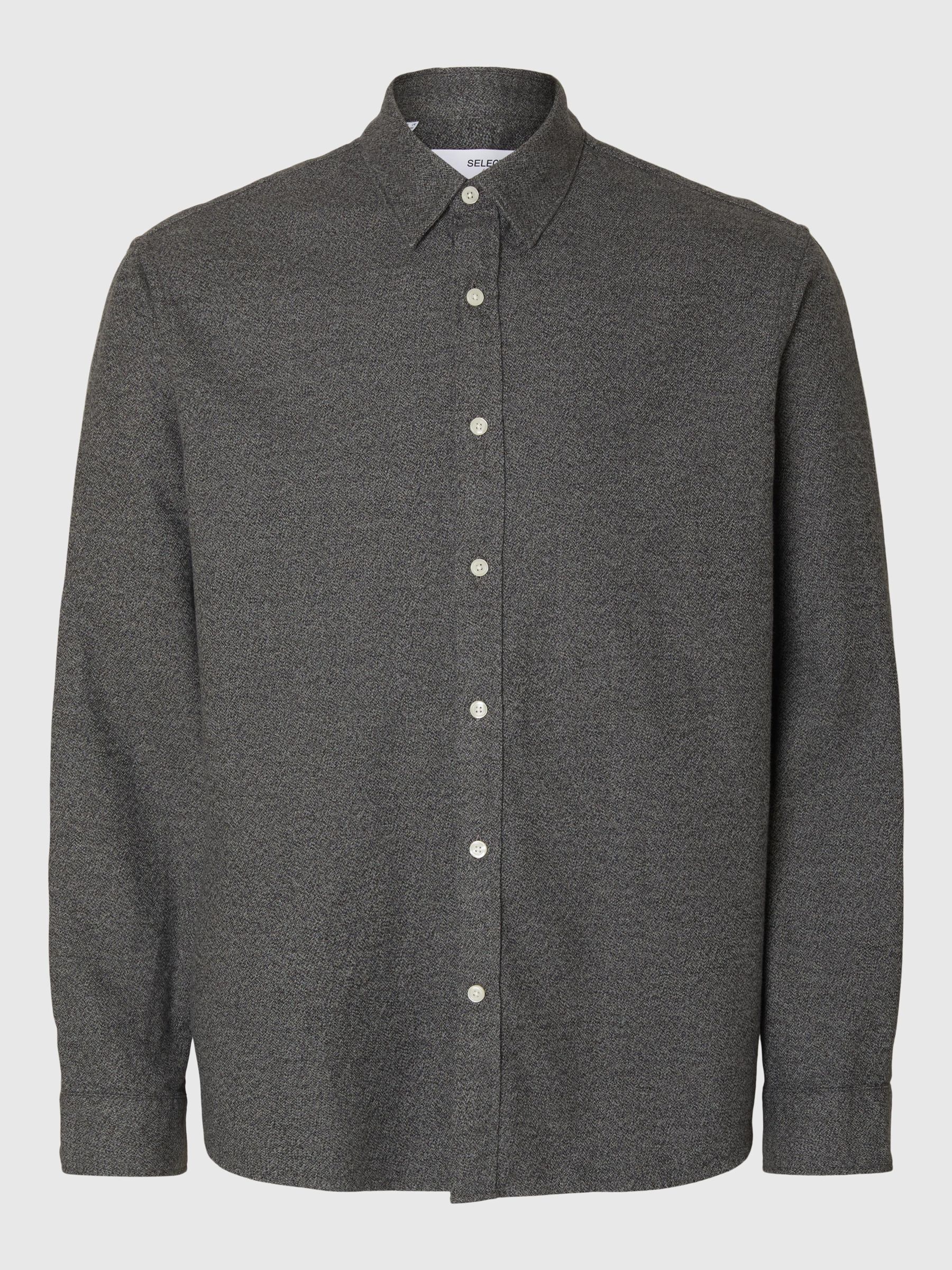 REGULAR FIT SHIRT, Gray Flannel, highres