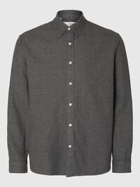 REGULAR PASFORM SKJORTE, Gray Flannel, highres