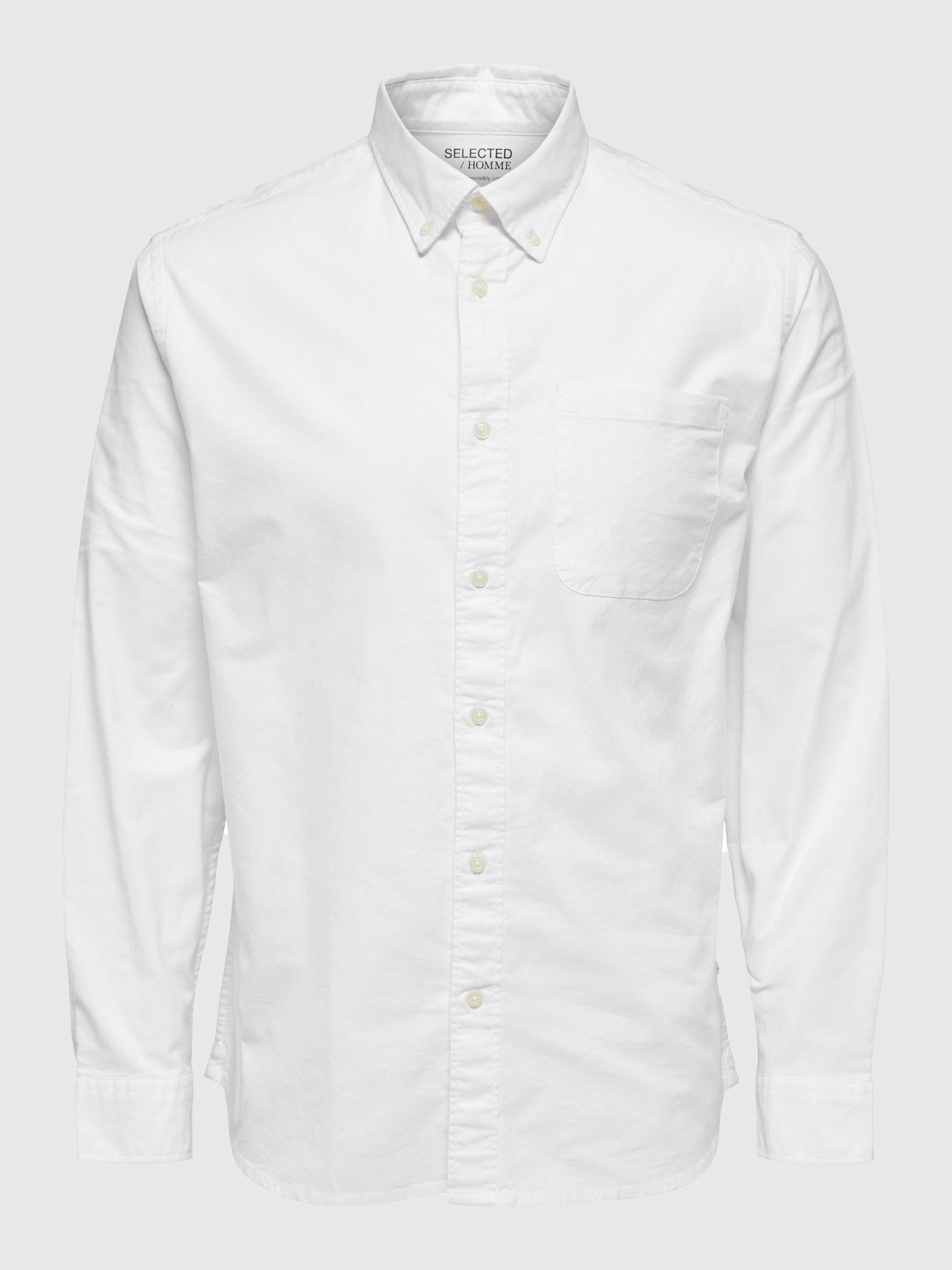 OXFORD SHIRT, White, highres