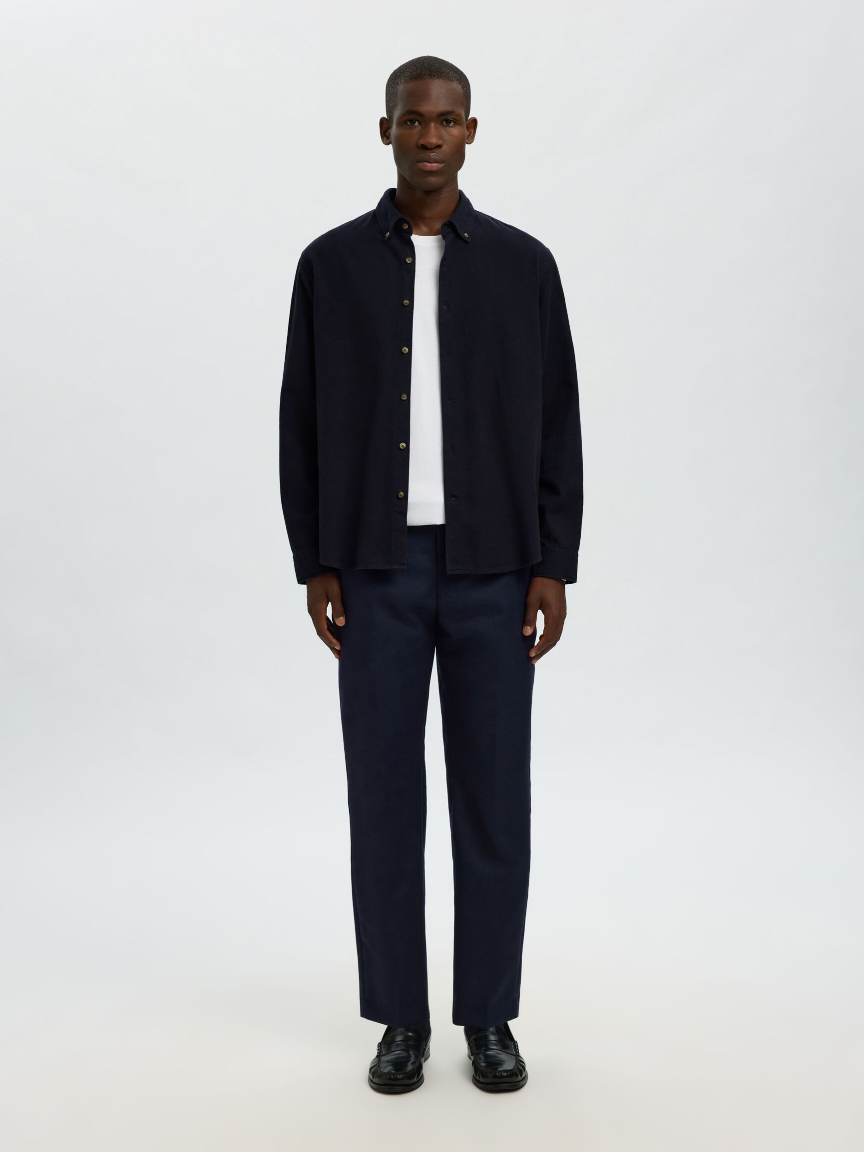 100% COTTON BUTTON-DOWN SHIRT, Sky Captain, highres