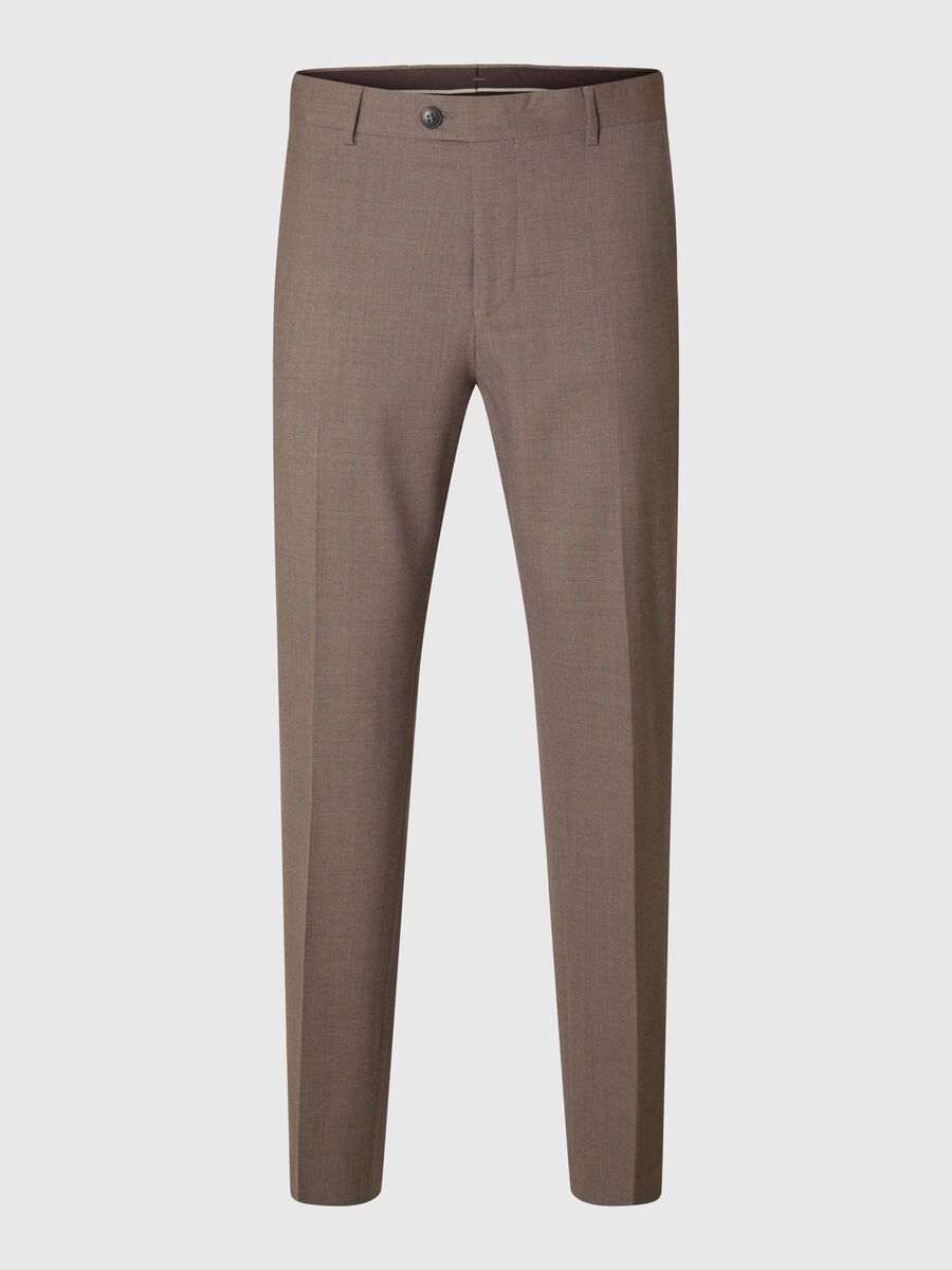 Selected WOOL BLEND  SUIT TROUSERS, Morel, highres - 16098277_Morel_1208012_001.jpg