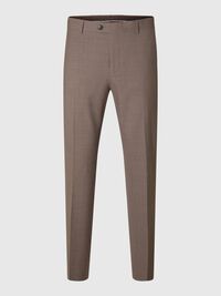 WOOL BLEND  SUIT TROUSERS, Morel, highres