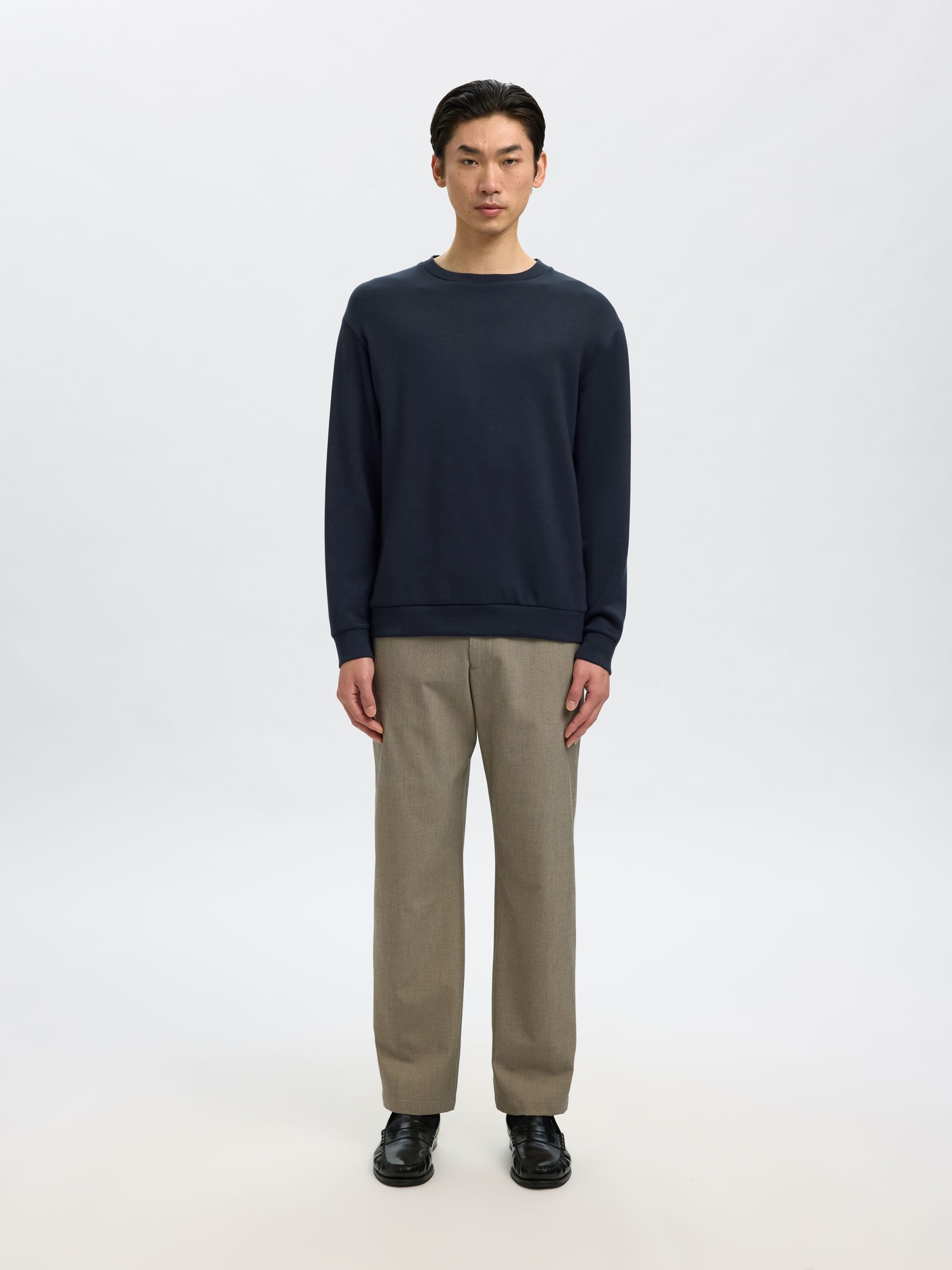 VISCOSE BLEND SWEATSHIRT, Sky Captain, highres
