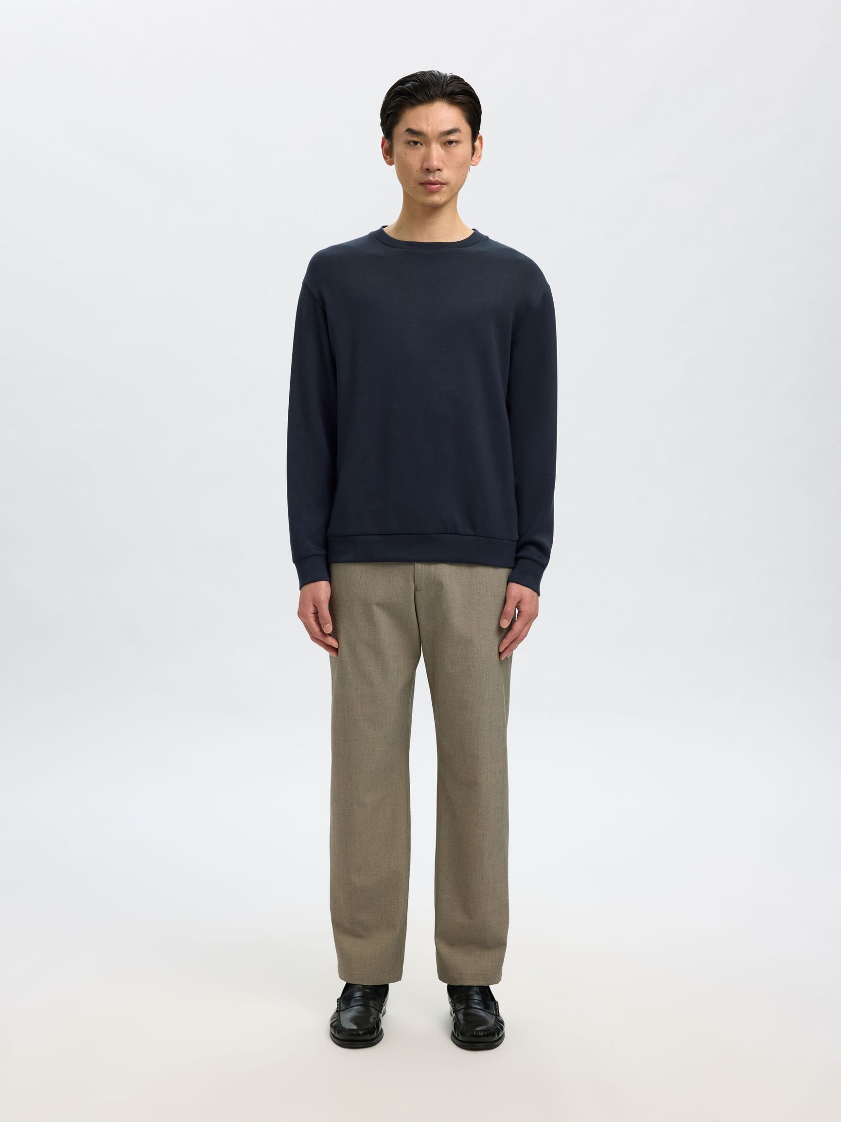 VISCOSE BLEND SWEATSHIRT, Sky Captain, highres
