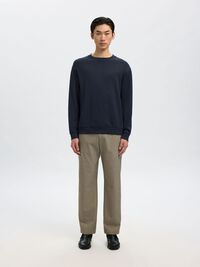 VISCOSE BLEND SWEATSHIRT, Sky Captain, highres