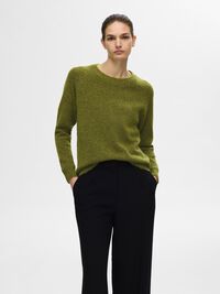 LONG-SLEEVED KNITTED JUMPER, Cardamom Seed, highres