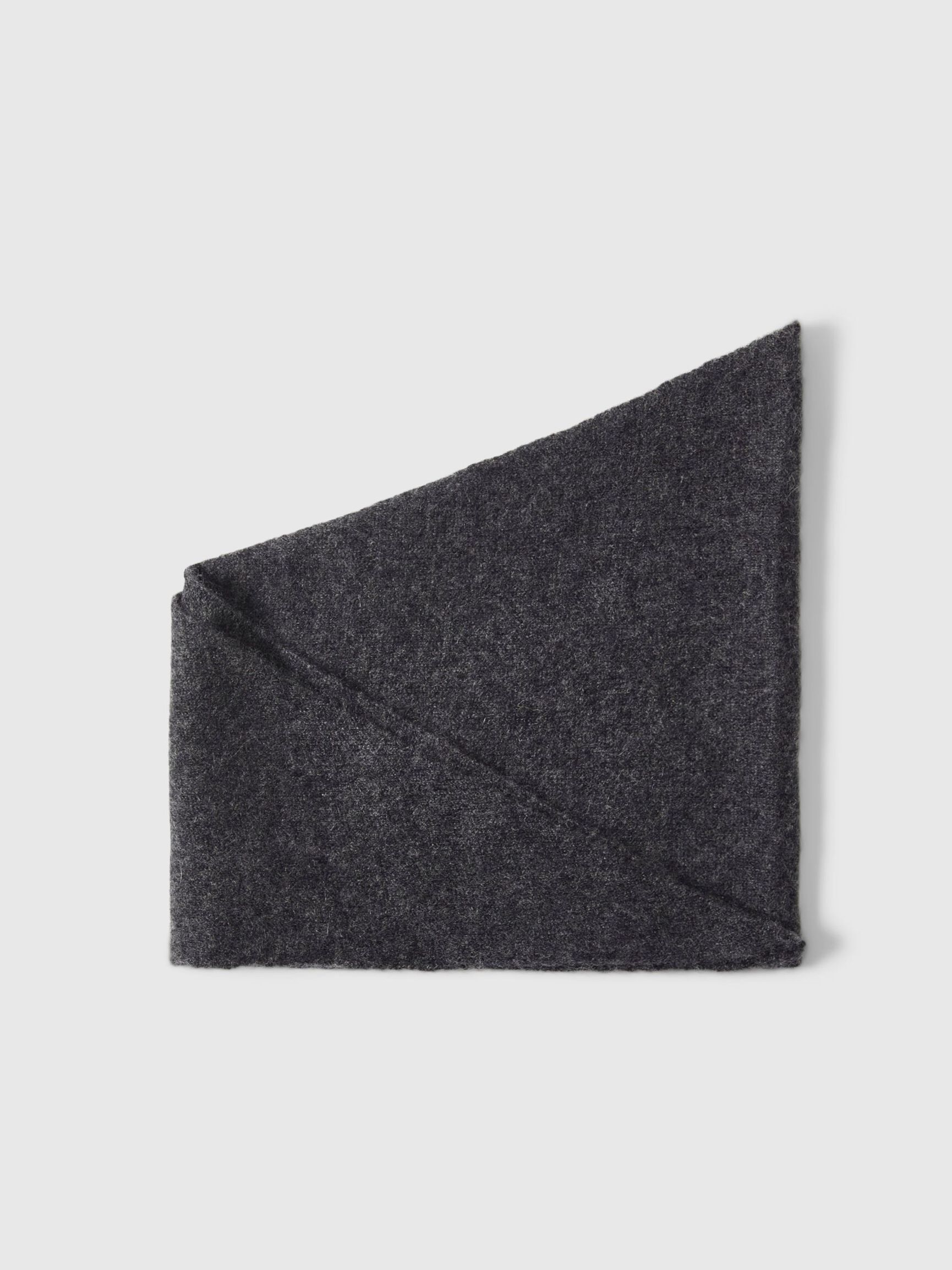 100% CASHMERE SCARF, Dark Grey Melange, highres