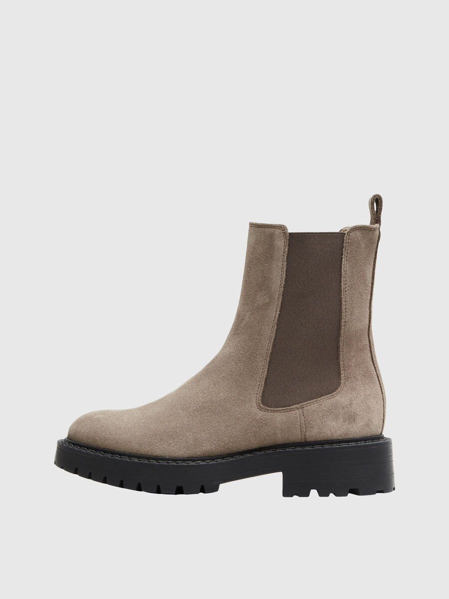 Selected SUEDE CHELSEA BOOTS, Greige, highres - 16092045_Greige_001.jpg