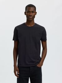 3-PACK COTTON T-SHIRT, Black, highres