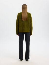 MOHAIR MIX STRICKPULLOVER, Avocado, highres