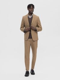 GEWEBTER WOLLGEMISCH BLAZER, Camel, highres
