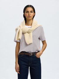 STRIPED BOXY FIT T-SHIRT, Delicioso, highres