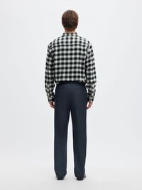 BRUSHED ORGANIC COTTON LONG SLEEVED SHIRT, Dark Shadow, highres