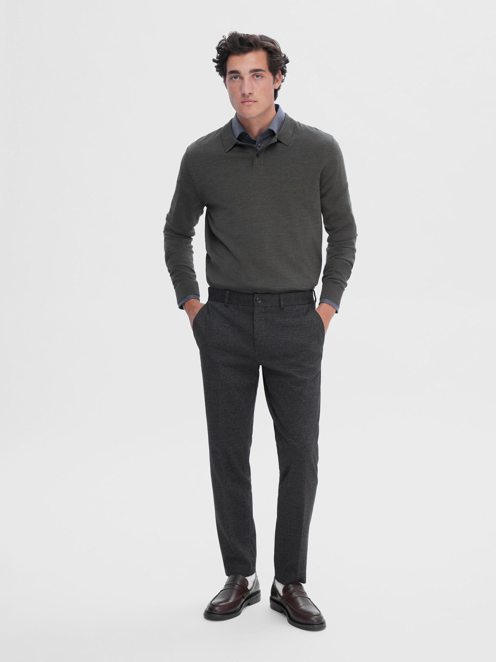 SPODNIE, Dark Grey Melange, highres