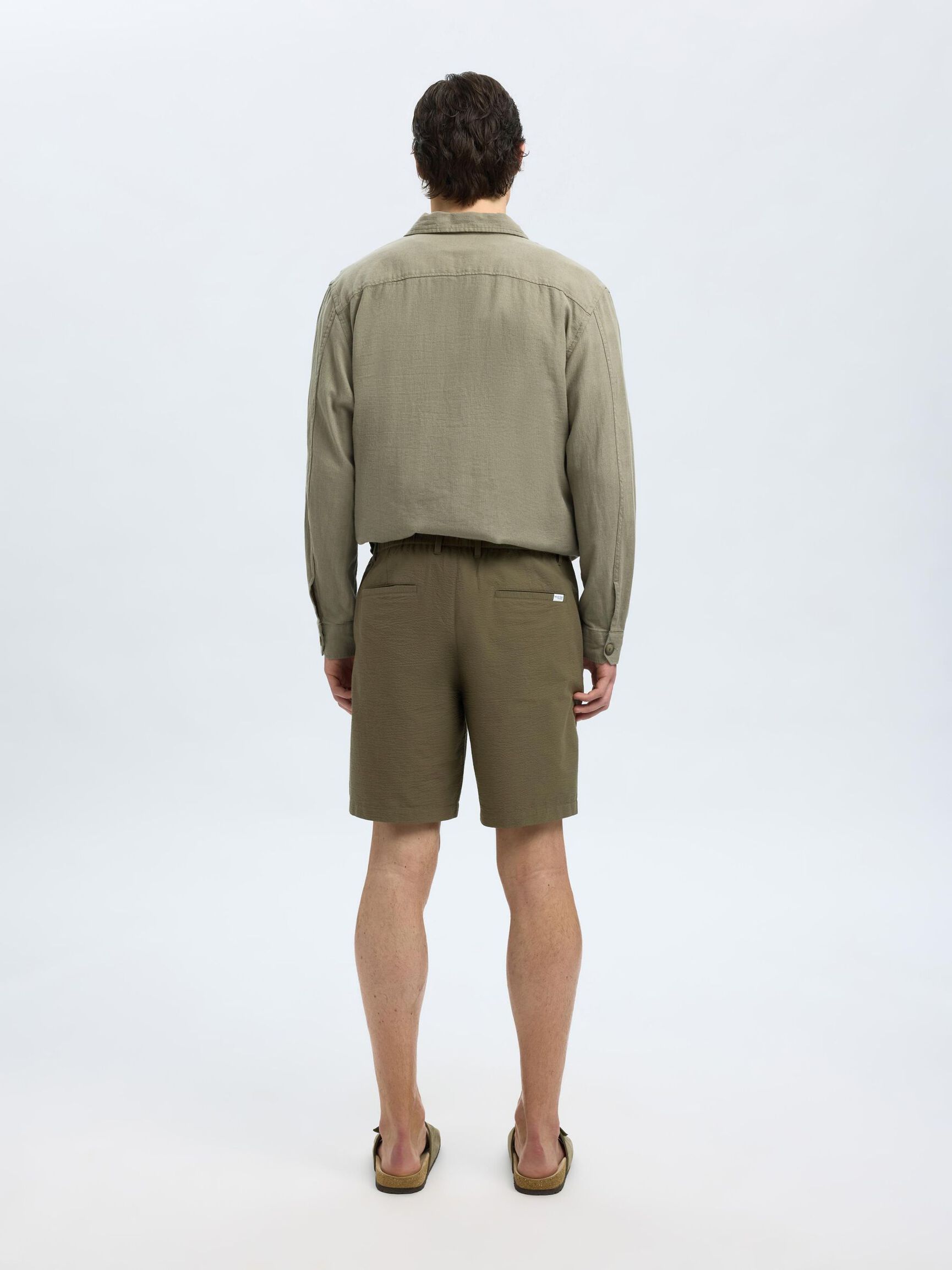 SEERSUCKER SHORTS, Kalamata, highres