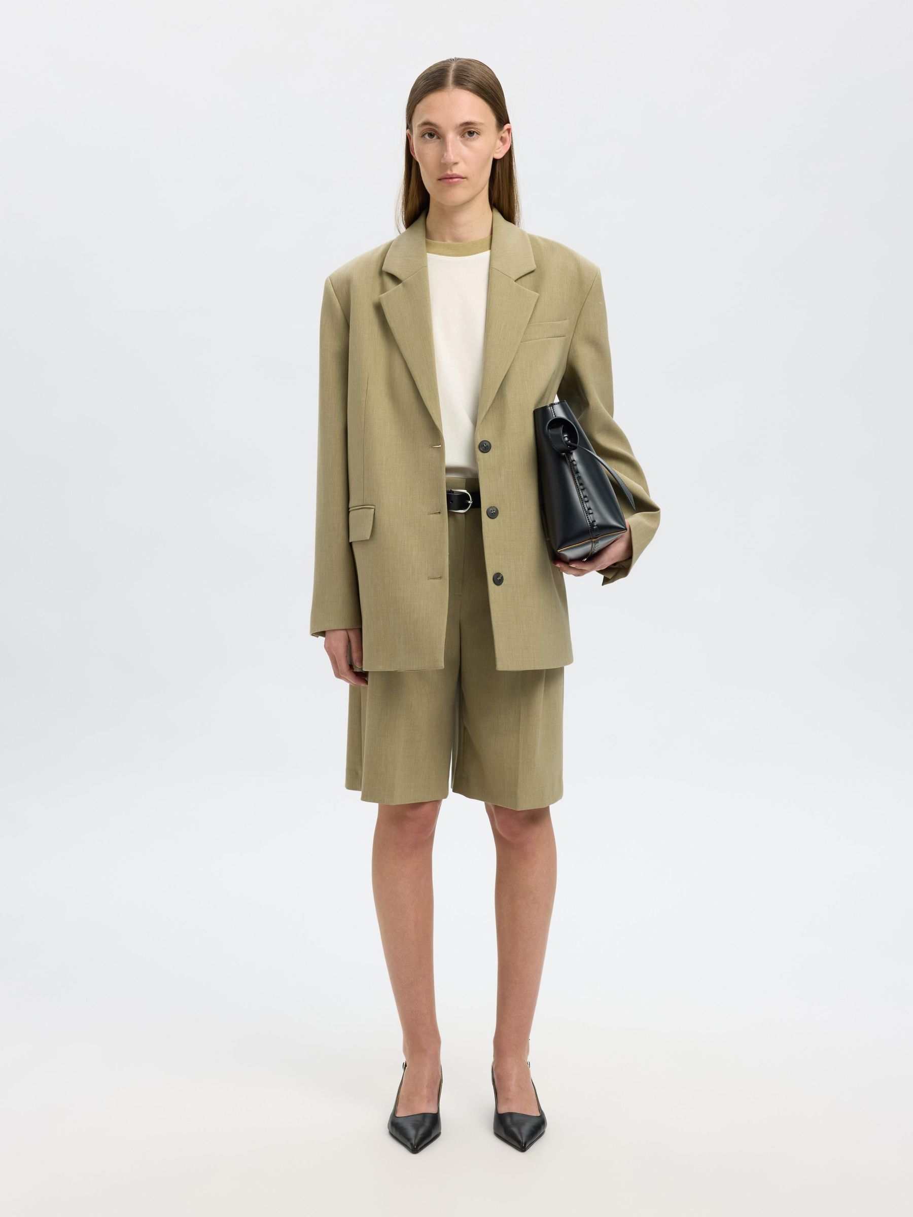 COTTON OVERSIZED T-SHIRT, Egret, highres