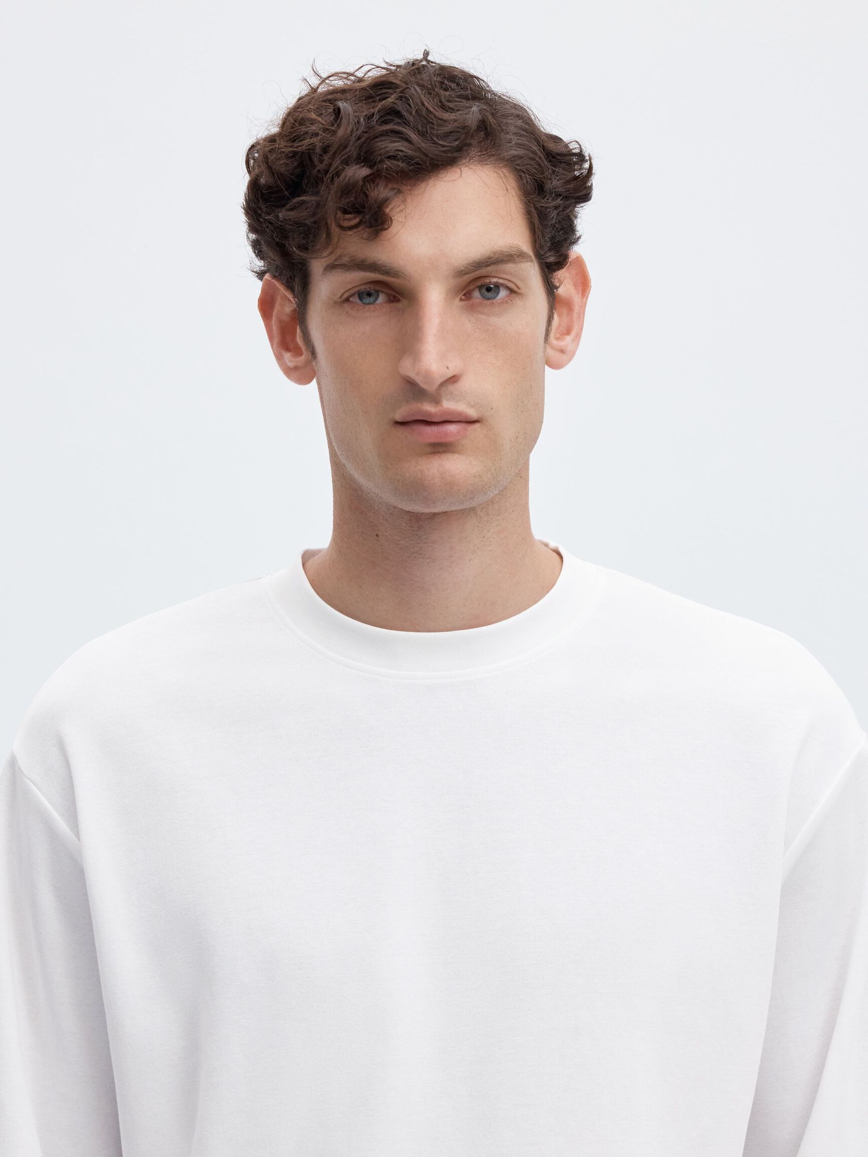 LOOSE FIT LONGSLEEVE, Bright White, highres