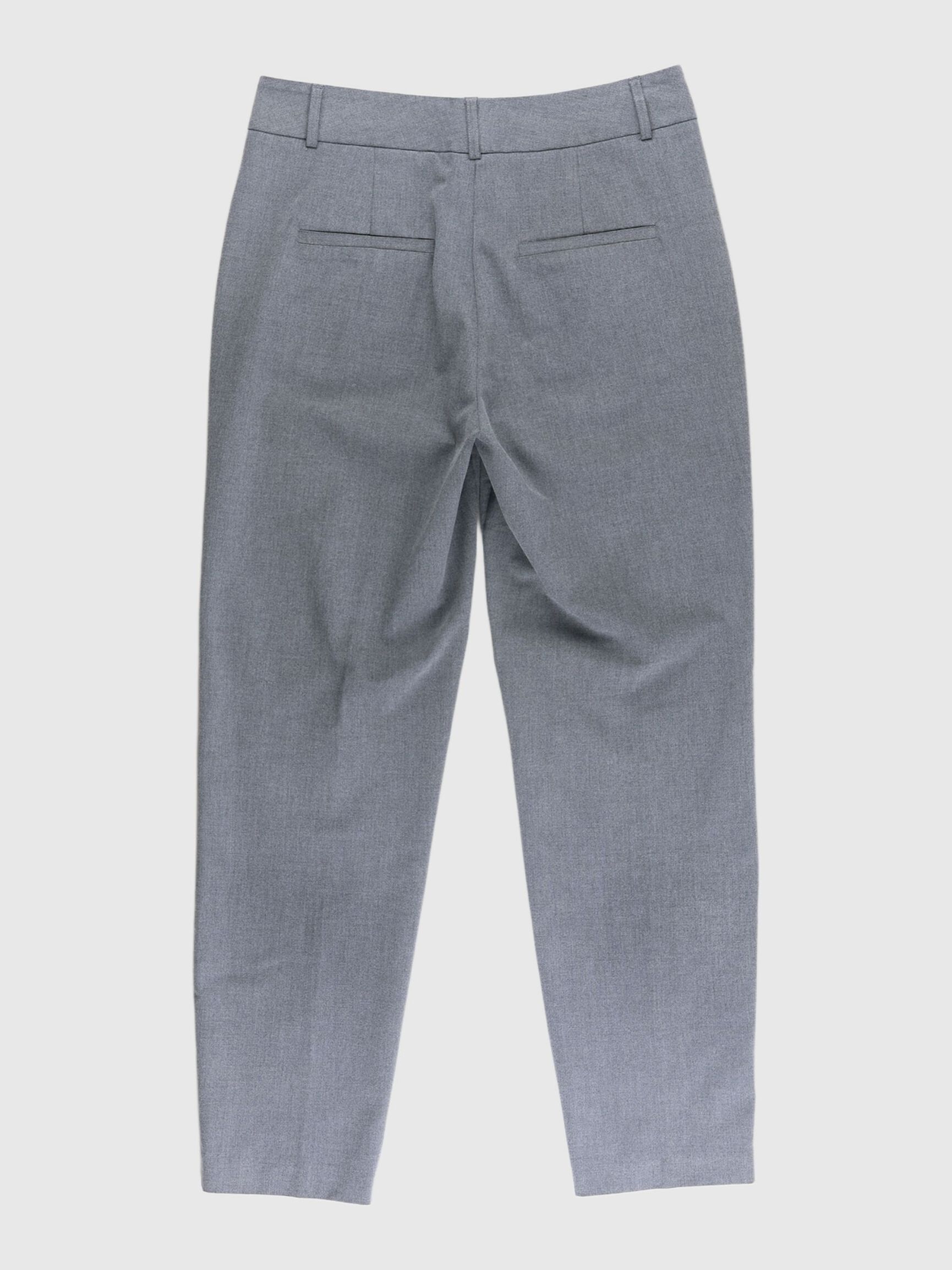 CROPPED TAPERED BUKSER, Medium Grey Melange, highres