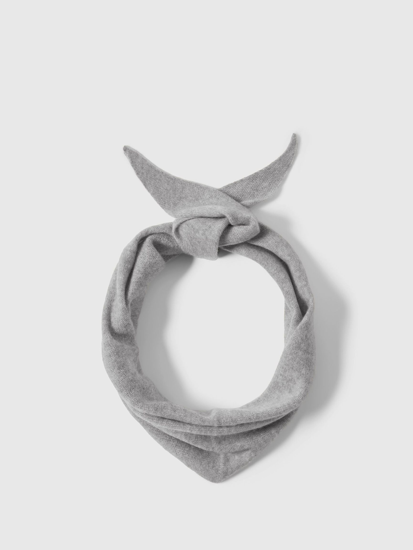 100% CASHMERE SCARF, Light Grey Melange, highres