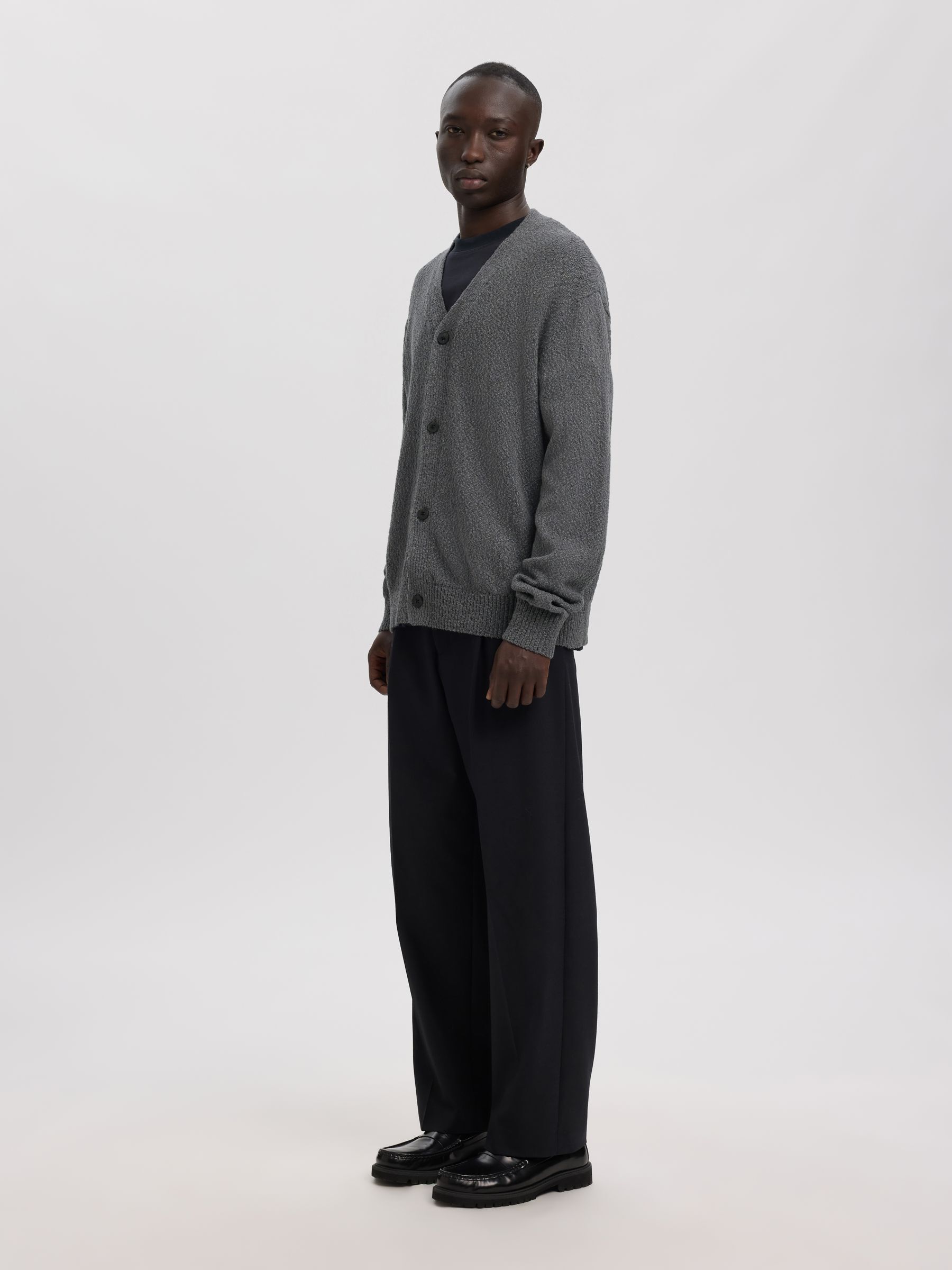 BOUCLÉ KOFTA, Choal Grey, highres