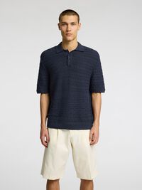 CAMICIA POLO IN MAGLIA, Outer Space, highres