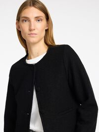 100 % LAINE CARDIGAN EN MAILLE, Black, highres