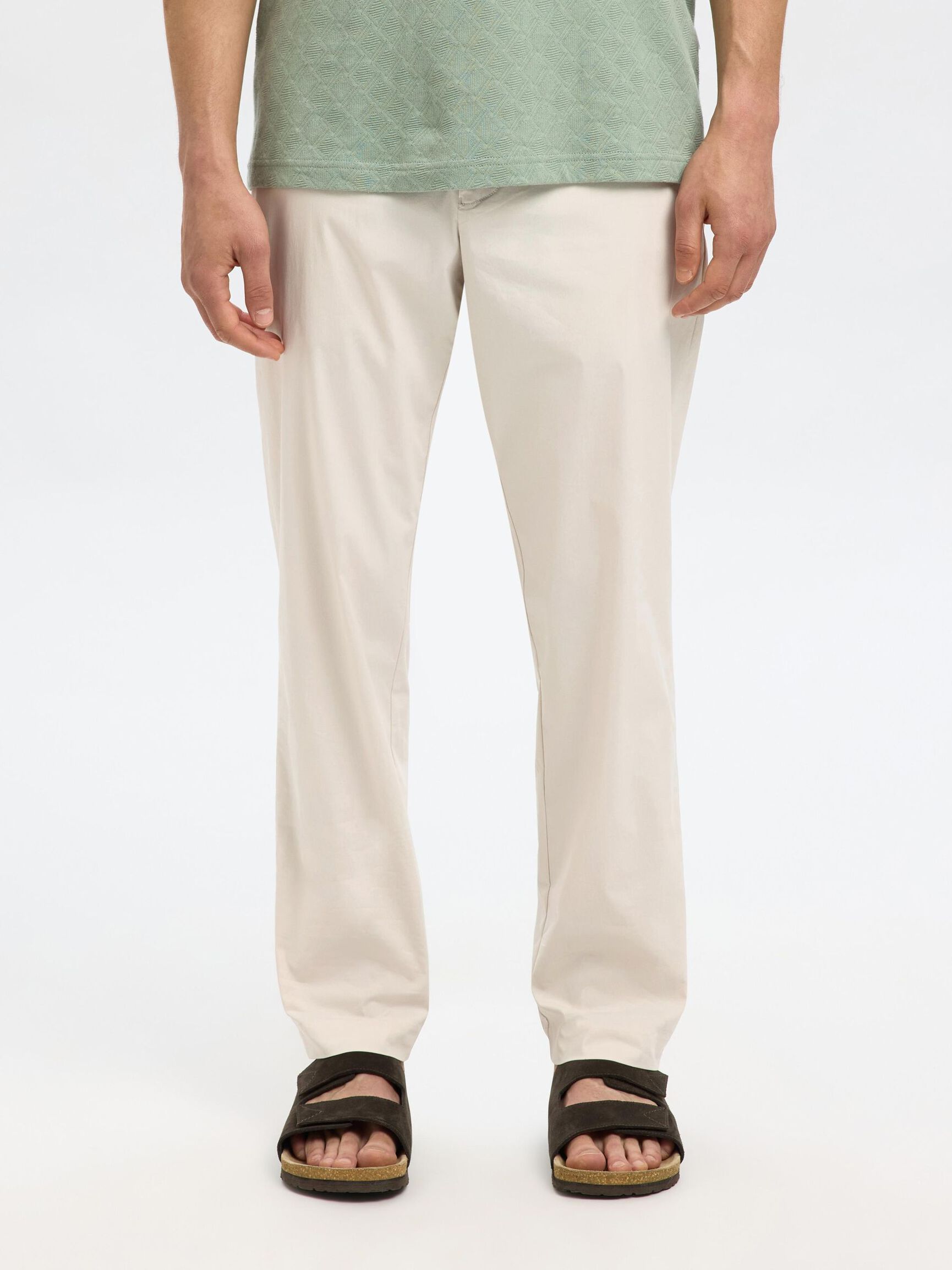 190 REGULAR FIT TAPERED TROUSERS, Moonstruck, highres