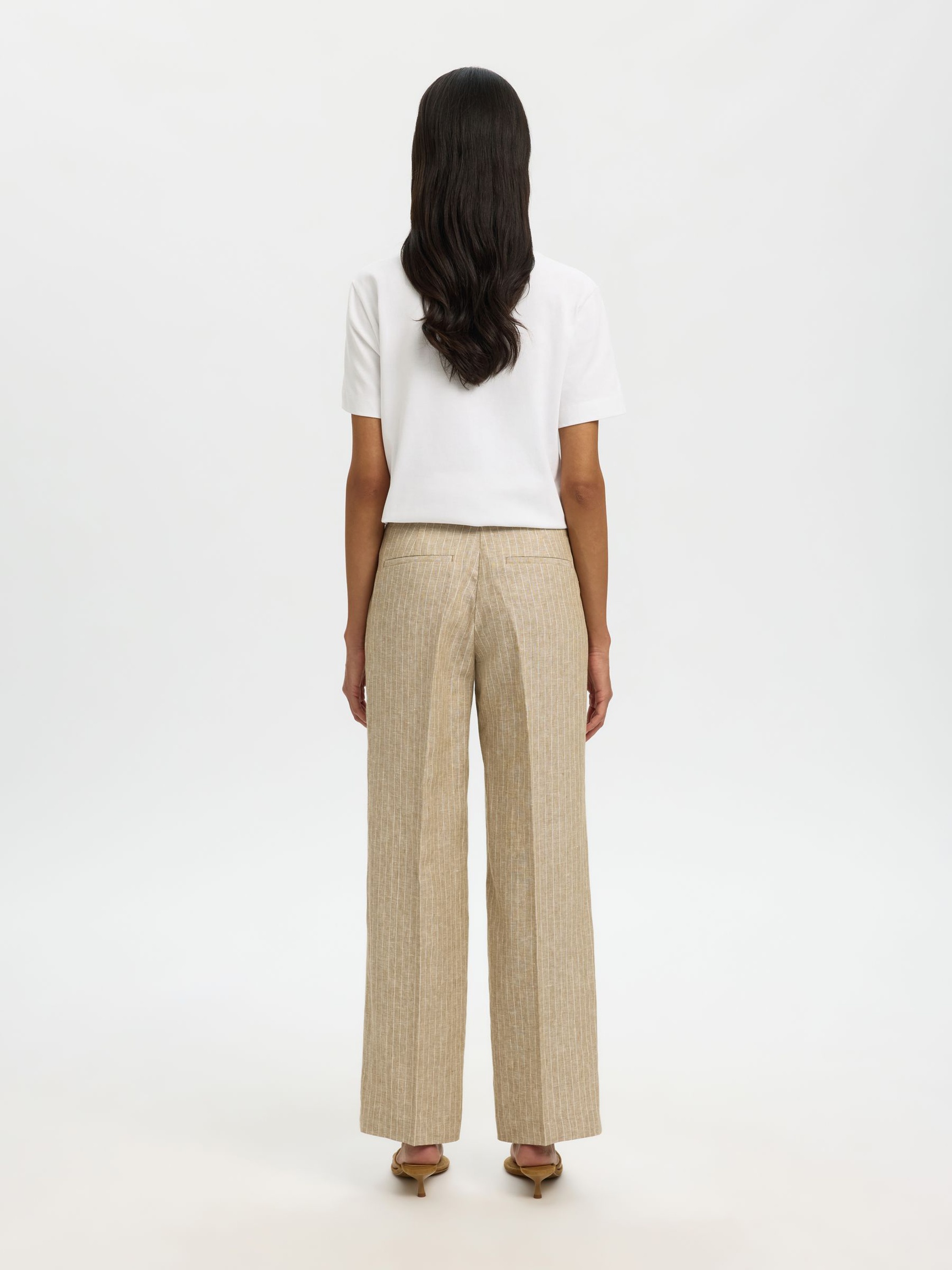 LIN PANTALON À JAMBE AMPLE, Weathered Teak, highres