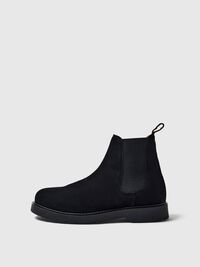 SUEDE CHELSEA BOOTS, Black, highres
