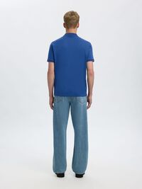 ZIPPER POLO SHIRT, Set Sail, highres