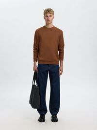 VISCOSE BLEND SWEATSHIRT, Soft Silt, highres